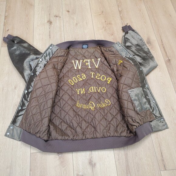 Vintage Satin Bomber Jacket Size 2XL Americas Finest USA Veteran VFW Color Guard - Picture 13 of 13